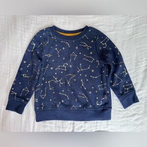 Cat & Jack Navy Blue Gold Constellation Sweatshirt